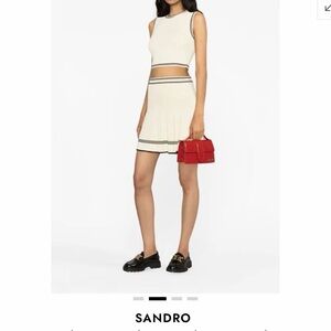 Nwt Sandro SANDRO
High-Waisted Knitted Tennis Skirt